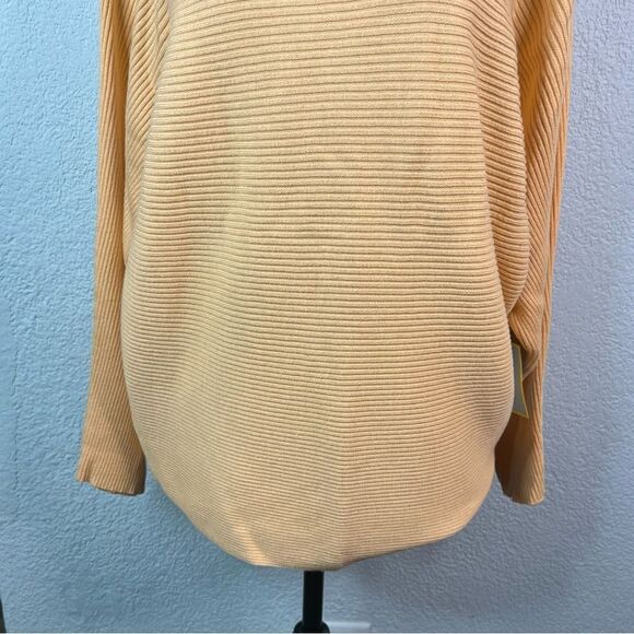 NEW! Cece Ribbed Knit Light Orange Sweater Sz XS - Picture 5 of 9